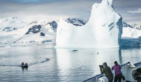 ANTARCTIC PENINSULA image passengers on ship