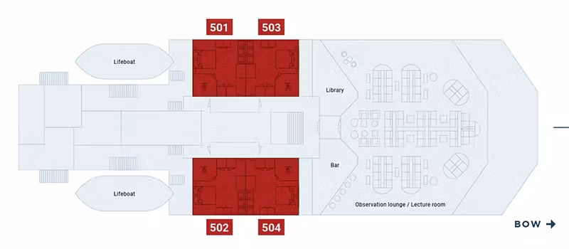 MV PLANCIUS Deck Plans Deck 5 - small