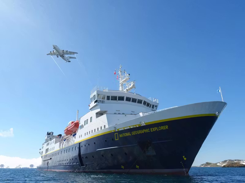NATIONAL GEOGRAPHIC EXPLORER ship and flights