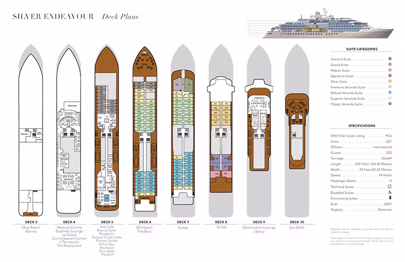 SILVER ENDEAVOUR small deck plans image